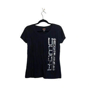 Harley Davidson 100% Cotton Black Metallic Orlando FL Graphic Tee Medium Women’s